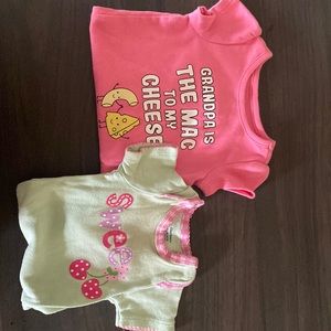 Two pack graphic onesies